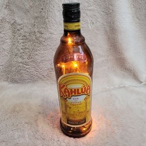 Kahlua Rum Lighted Bottle Lamp Home Decor Light Accent Original
